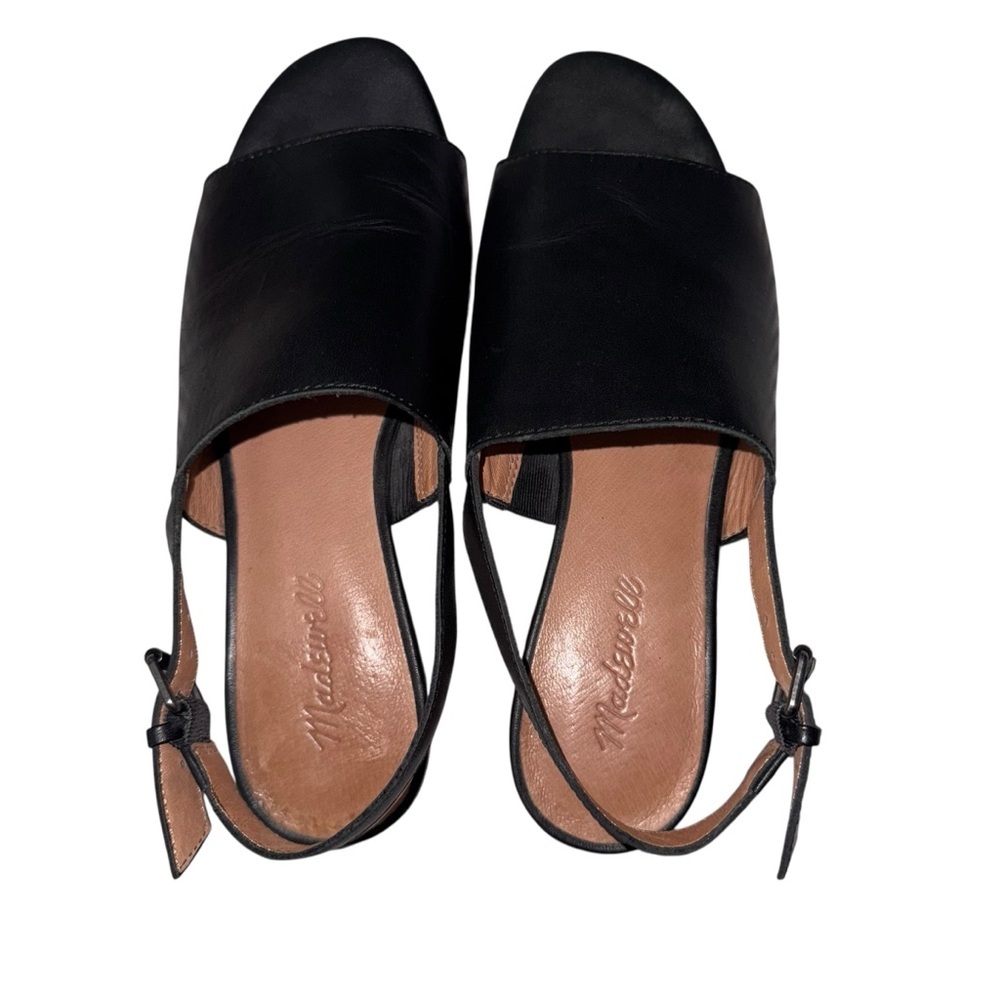 Madewell The Noelle Leather Slingback Sandal Minimalist Capsule Wardrobe sz 8 - Picture 6 of 10